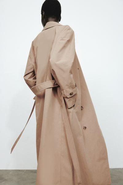 Double-breasted Trench Coat - Beige - Ladies | H&M US | H&M (US + CA)