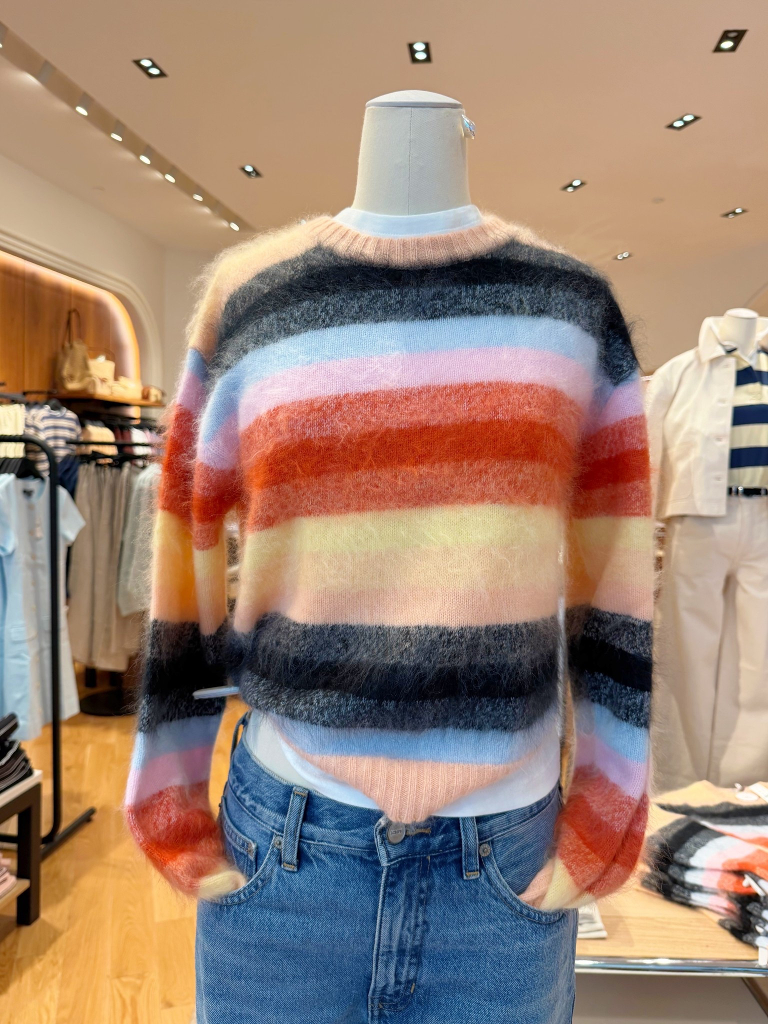 Isn’t this colorful striped brushed cashmere sweater so pretty?! Love the color combo and texture! 

#LTKOver40 #LTKWorkwear #LTKootd