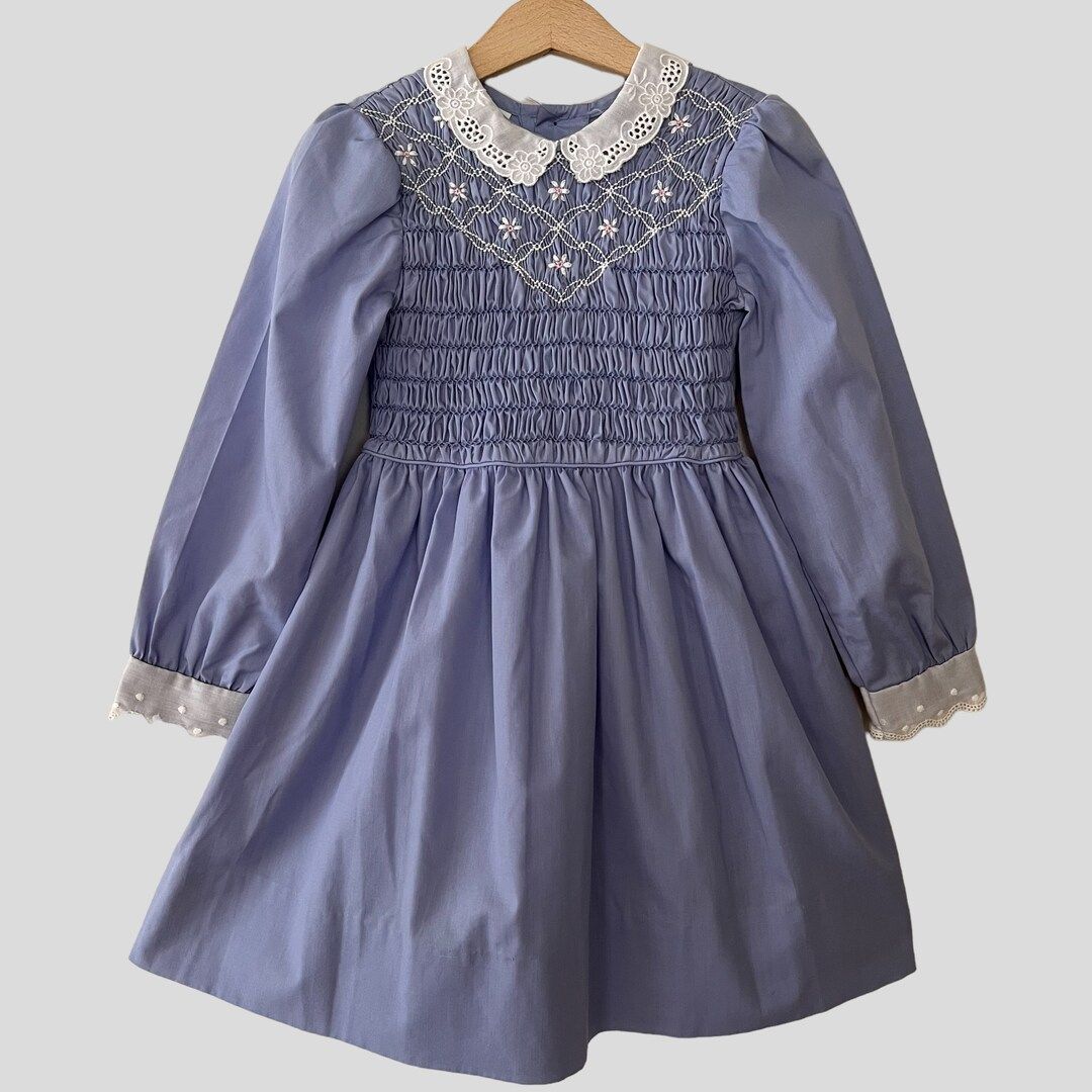 Vintage Polly Flinders Dress, Vintage Girls Easter Dress, Vintage Girls Smocked Dress Size 6 year... | Etsy (US)