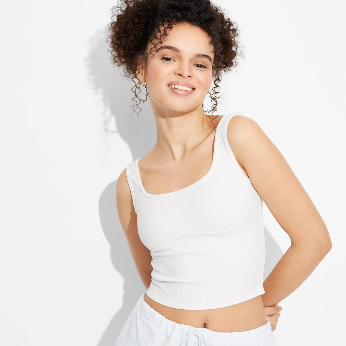Women's Bust Seam Tank Top - Wild Fable™ White S | Target