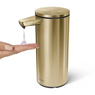 simplehuman® 9 oz. Rechargeable Sensor Pump Brass Steel | The Container Store