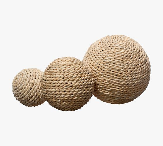 Olivia Handwoven Decorative Balls - Set of 3 | Pottery Barn (US)