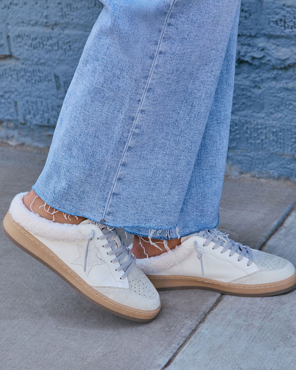 Chita Sherpa Lined Embossed Star Sneakers | VICI