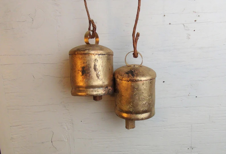 BUDDHA Noah Bells-2 Large 3 Iron Brass Bells for | Etsy | Etsy (US)