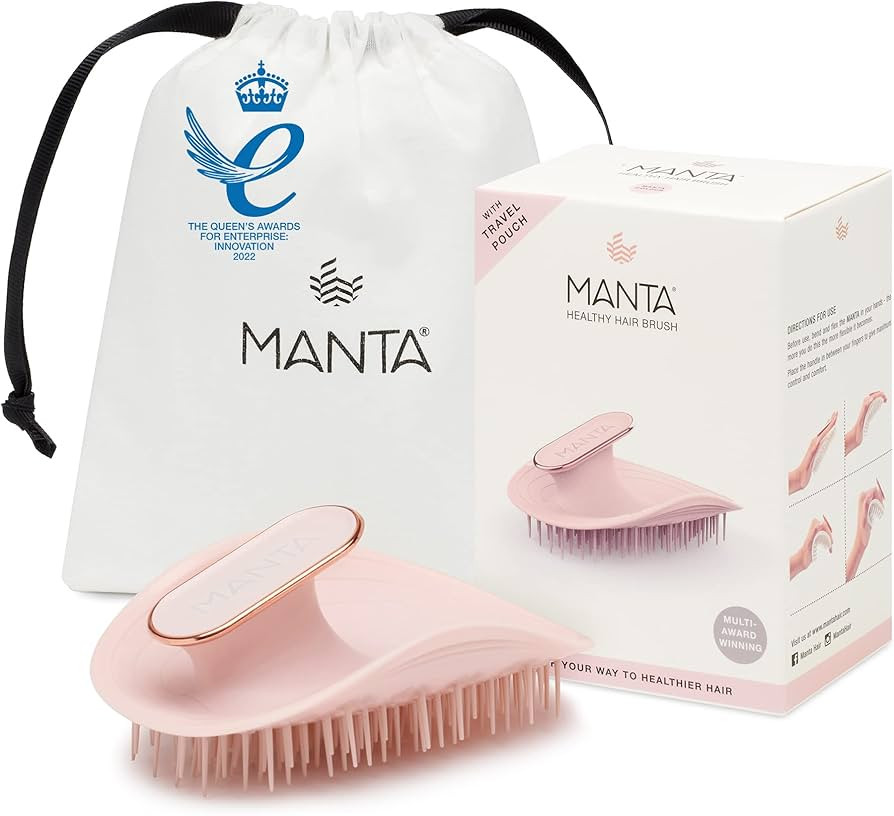 Manta Detangle Hair Brush, Shower Scalp Massager Shampoo Brush Detangler, Promote Healthy Hair Gr... | Amazon (UK)