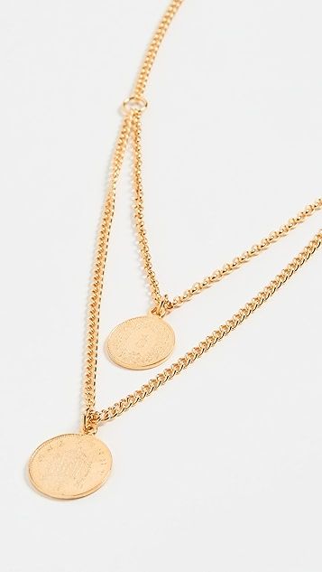 2 Row Chain Necklace with Coins | Shopbop