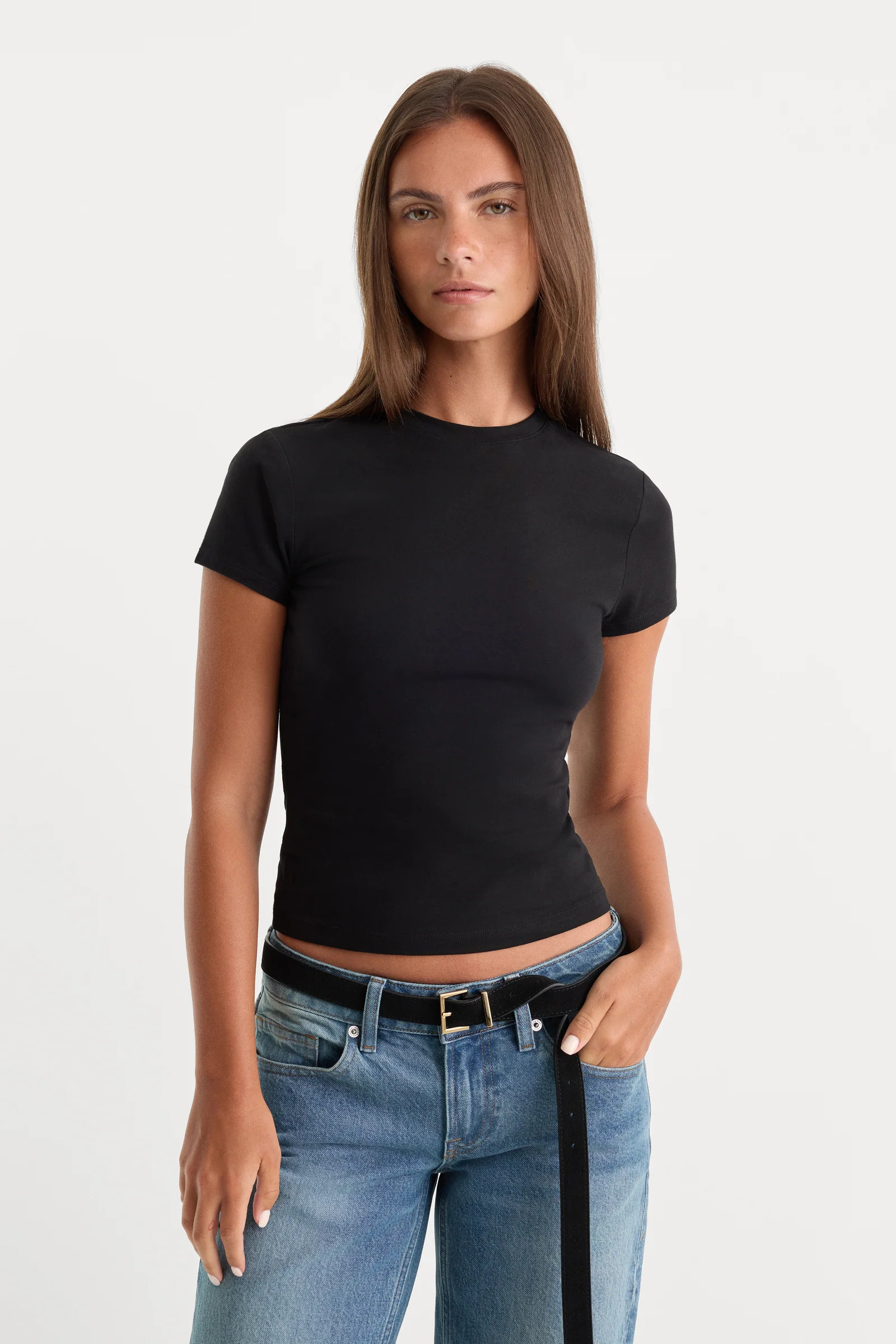 THE BABY TEE | BLACK | Good American
