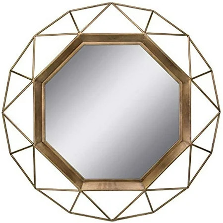 Stonebriar SB-6137A Gold Geometric Wall Mirror 30 x 30 | Walmart (US)