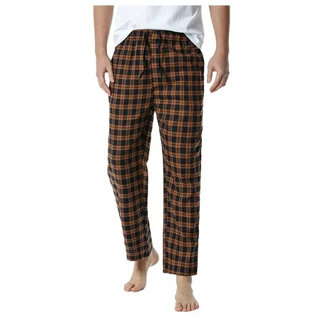 Tangnade autumn and winter casual trousers for ladies Men’s Pajama Pants Cotton Plaid Pants Lightwei | Walmart (US)