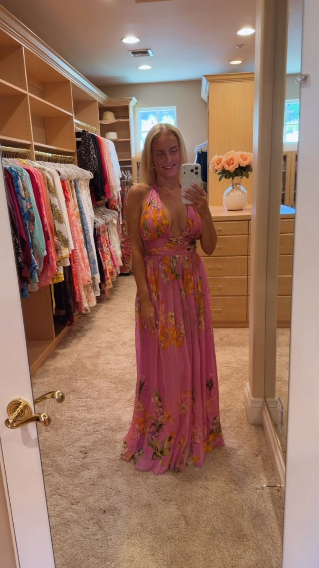 This gorgeous pink floral maxi dress would be perfect for a dressy resort vacation.

#LTKdayinmylife #LTKgrwm #LTKootd