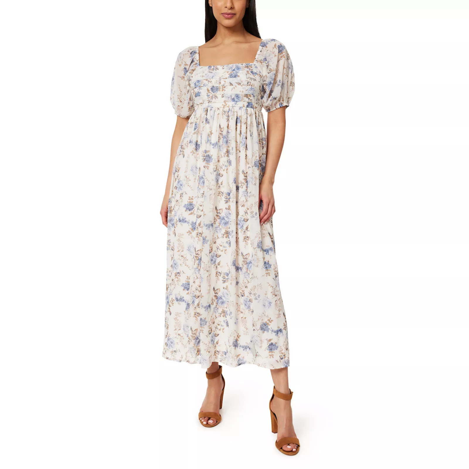 Juniors' WallFlower Pleated Bodice Puff Sleeve Maxi Dress | Kohl's