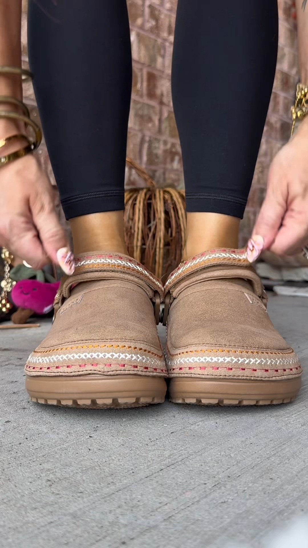 Crocs crafted vegan suede clogs got an upgrade 🍂🤎 #crocs #crocsvegansuede #crocsvegansuedeclogs #ad 

 #LTKootd #LTKWorkwear #LTKTravel