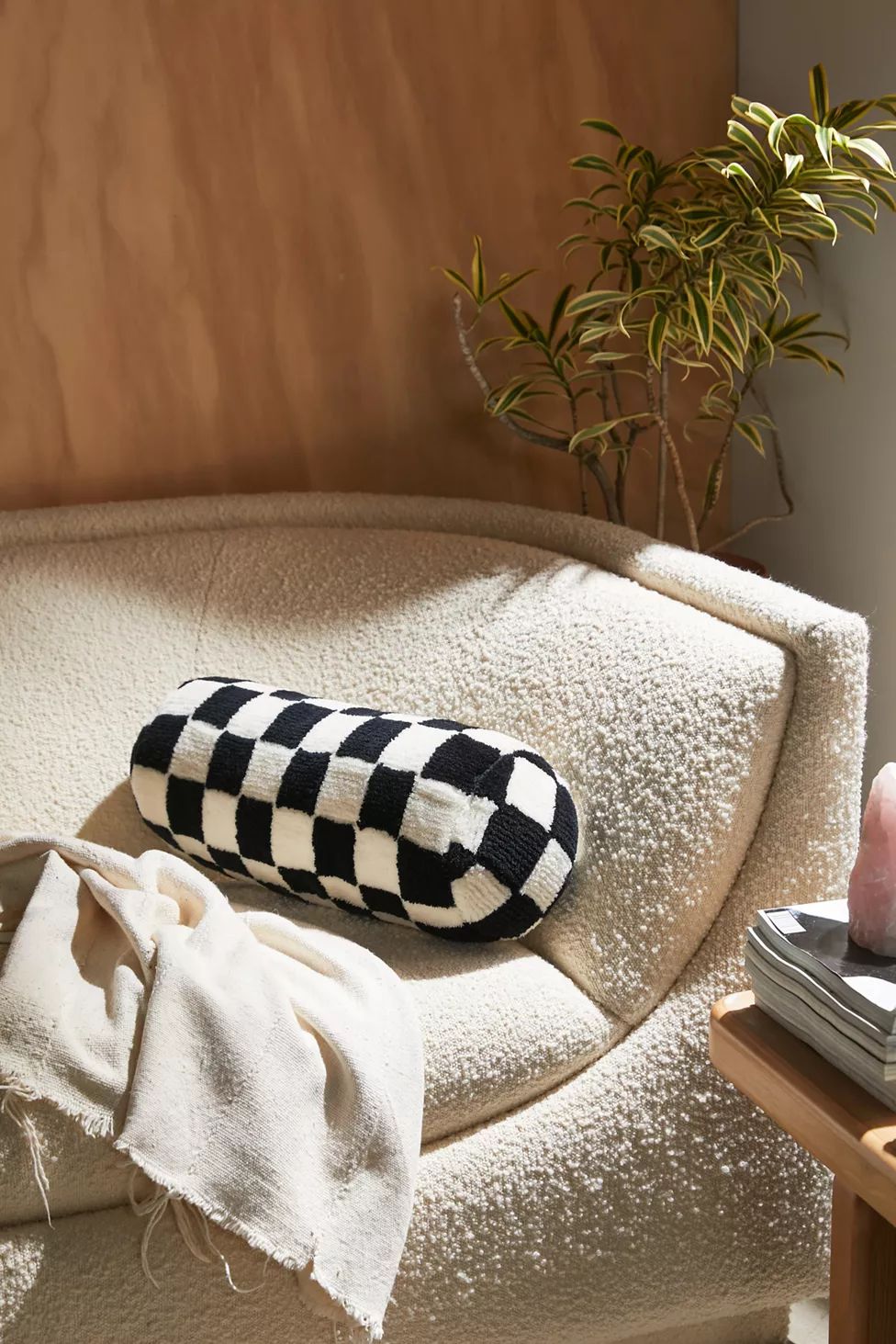 Brody Checkerboard Bolster Pillow | Urban Outfitters (US and RoW)