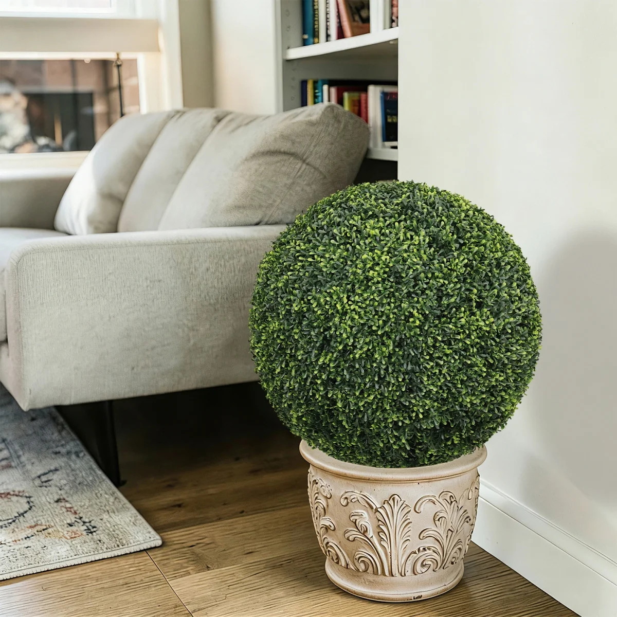 Artificial Boxwood Topiary Balls 2 Pack Large Green Decorative Spheres for Garden Front Porch Pat... | Walmart (US)