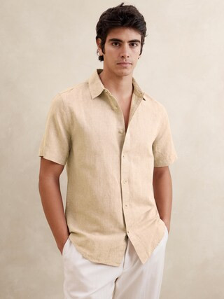 Slim Linen-Blend Shirt | Banana Republic Factory