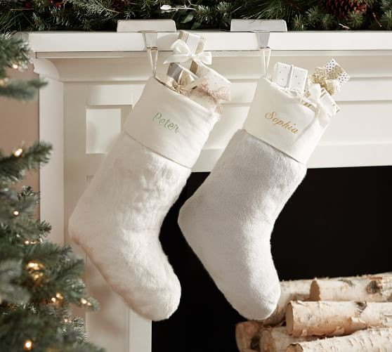 Faux Fur Stockings - Alpaca | Pottery Barn (US)