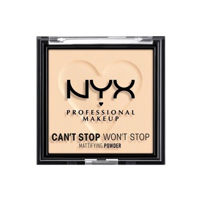 NYX Professional Makeup Can't Stop Won't Stop Mattifying Pressed Powder - 01 Fair - 0.21oz | Target