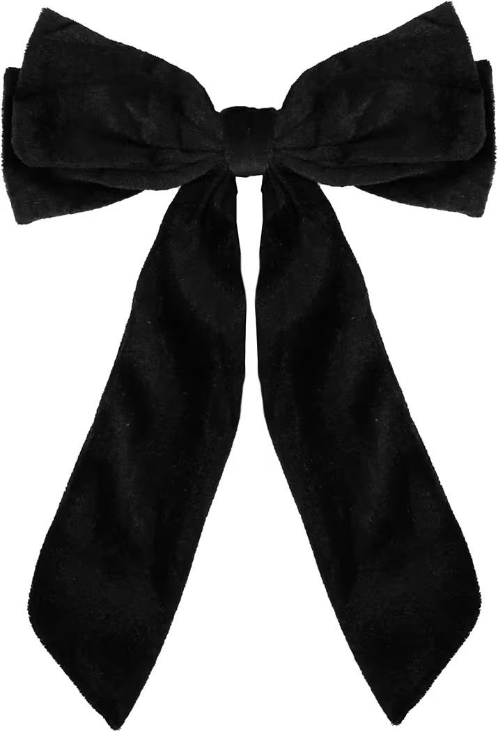 Velour Bow Clip, 6.5 Inch (Black) | Amazon (US)