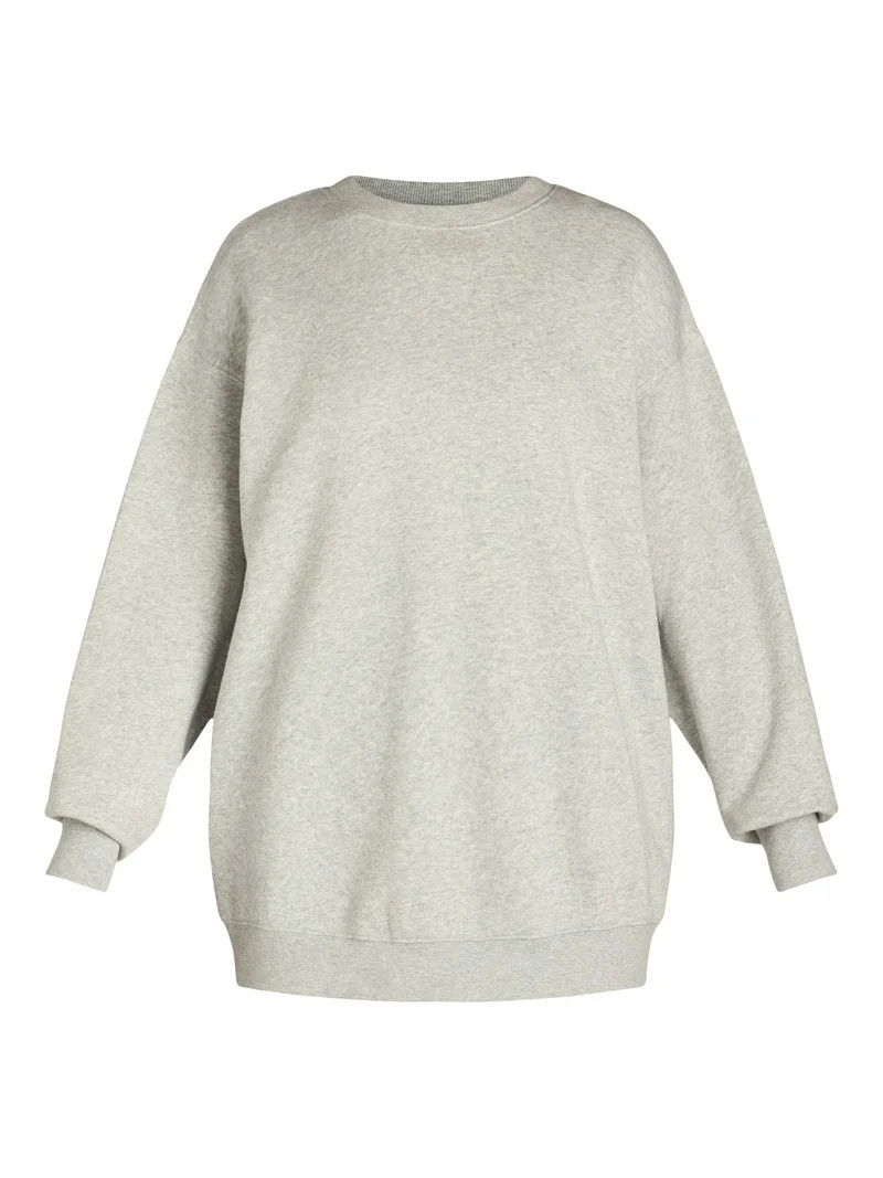 No Boundaries Fleece Oversized Sweatshirt with Long Sleeves, Women’s | Walmart (US)