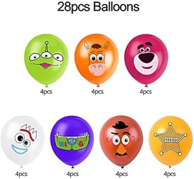 Toy Inspired Story Party Supplies, Birthday Party Balloons for Toy Theme Party, Includes 7 Styles... | Amazon (US)