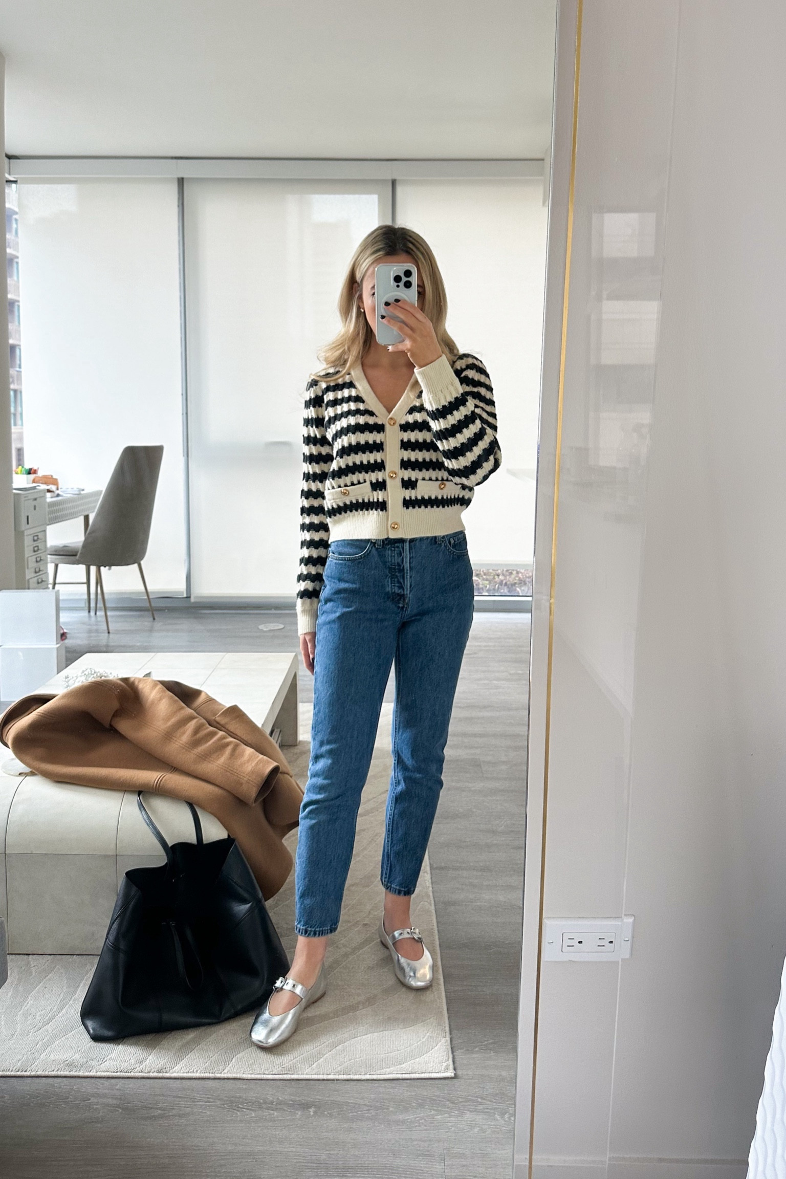 sweater cardigan is available on Amazon prime

business casual, metallic trend, ballet flats, reformation, petite jeans, Madewell jacket, work tote, leather bag, petite pants, revolve top, 

#LTKworkwear #LTKshoecrush 

#LTKWorkwear #LTKSeasonal #LTKShoeCrush