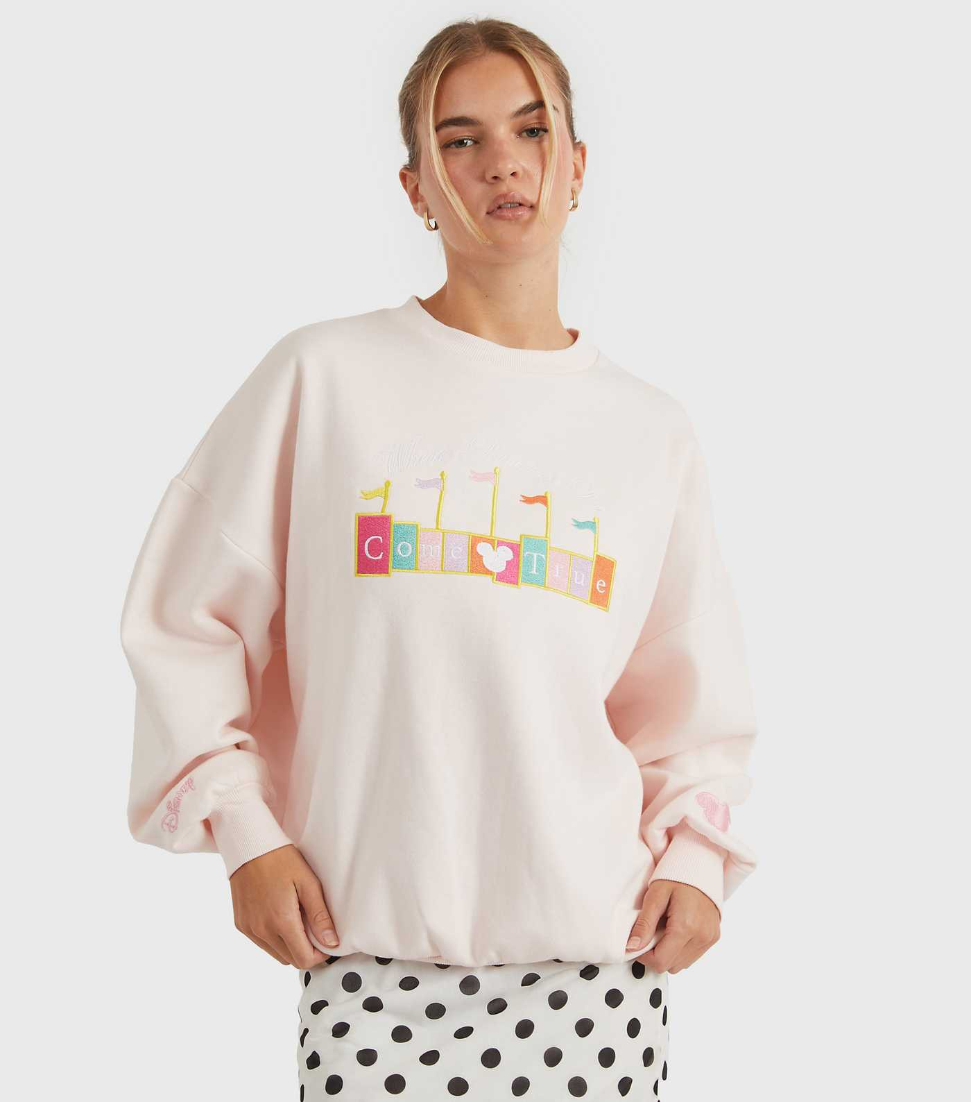 Skinnydip Light Pink Disney Where Dreams Do Come True Sweatshirt | New Look | New Look (UK)
