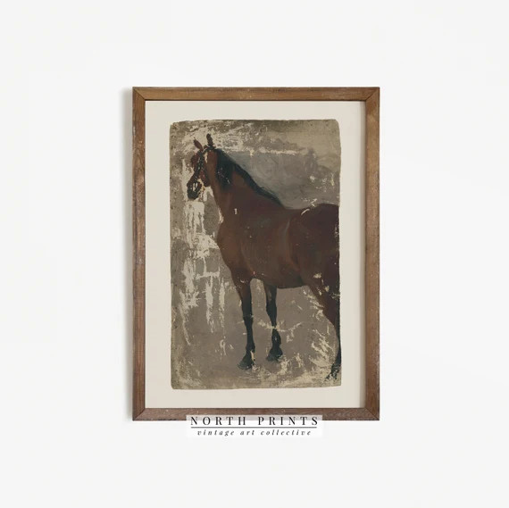 Vintage Horse Painting | Rustic Farmhouse Decor PRINTABLE #494 | Etsy (US)