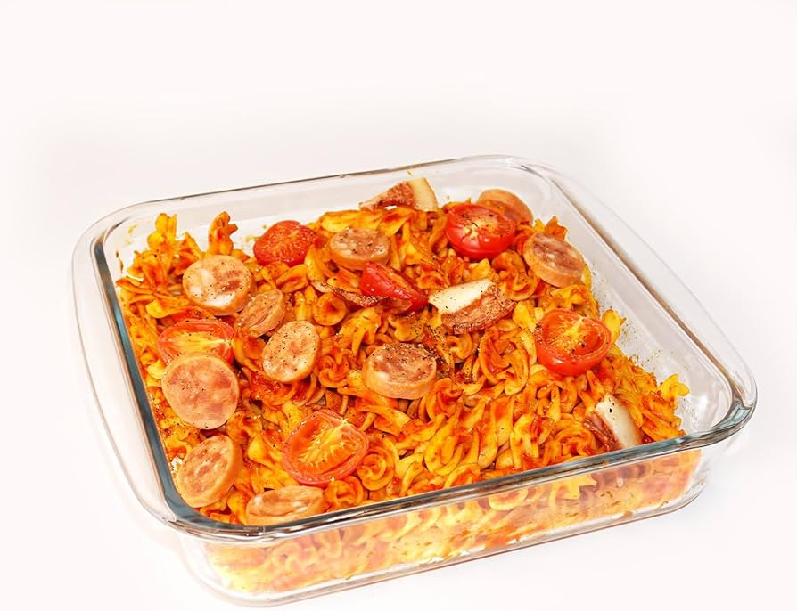 8×8in Square Glass Baking Dish, 1.6QT Glass Baking Pan, Baking Dishes for Oven | Amazon (US)