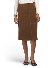 Suede Seamed Midi Skirt | Shorts & Skirts | Marshalls | Marshalls