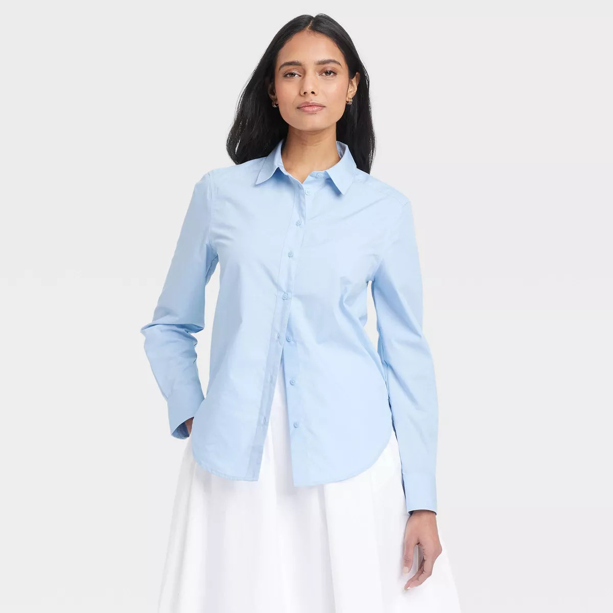 Women's Long Sleeve Button-Down Boyfriend Shirt - A New Day™ | Target
