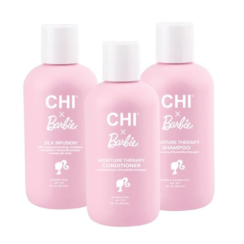 CHI x Barbie Trio Ornament Kit, Includes x Barbie Silk Infusion, Moisture Therapy Shampoo and Moisture Therapy Conditioner (Pack of 3) | Amazon (US)