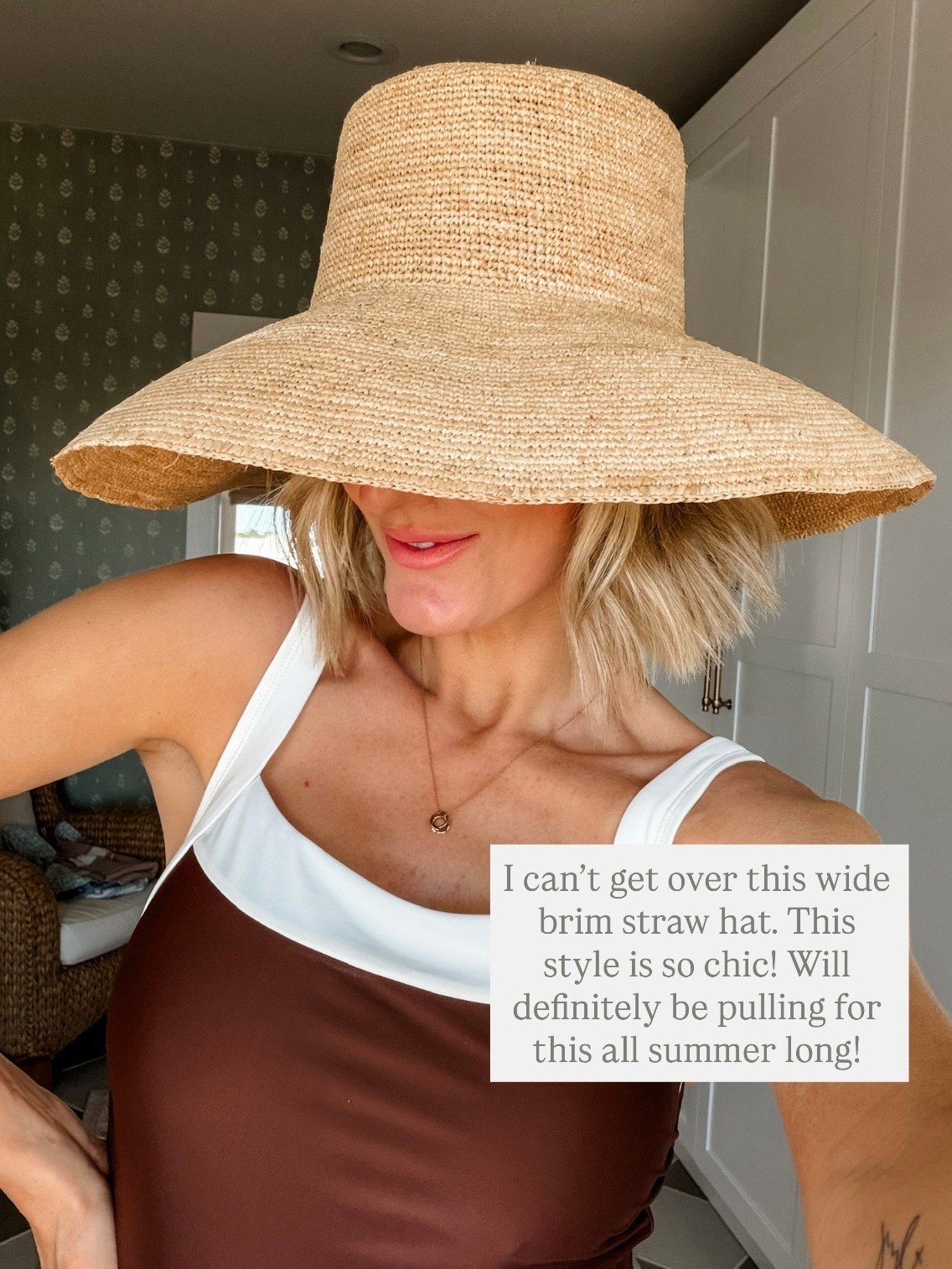 My favorite straw hat this year! This shape is so chic! Will be wearing this for every pool/beach day!

Loverly Grey, Shopbop, straw hat, swimsuit, resort wear

#LTKSwim