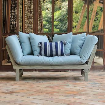 Cambridge Casual Tulle Outdoor Daybed with Green Cushion(S) and Redwood Frame | Lowe's
