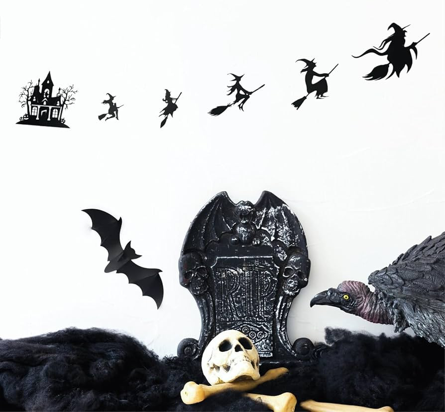 Halloween Bunting Decorations - Pack of 140cm Long Hanging Halloween Decorations with 5 Witches, ... | Amazon (UK)