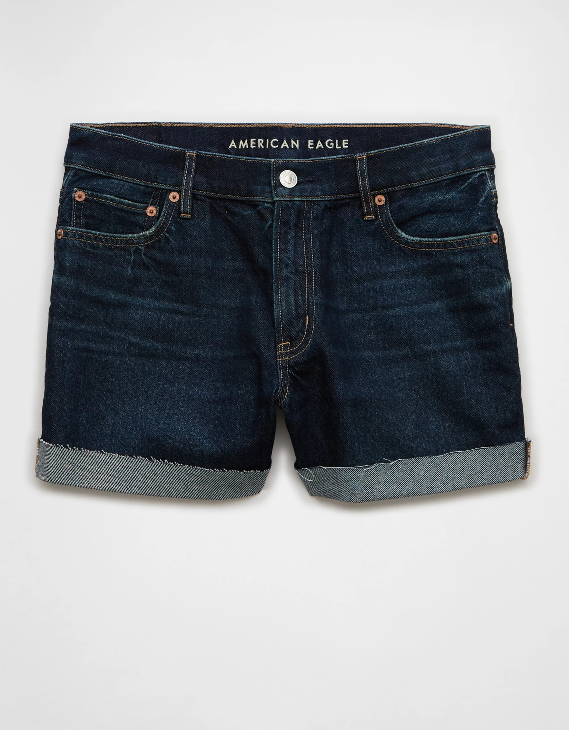 AE Strigid Super High-Waisted Relaxed Denim Short | American Eagle Outfitters (US & CA)
