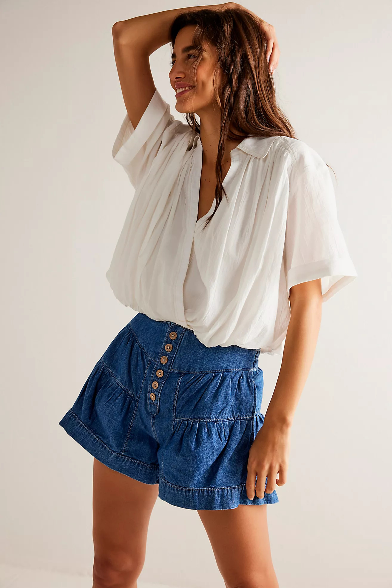 We The Free Fleur Denim Shorts | Free People (Global - UK&FR Excluded)