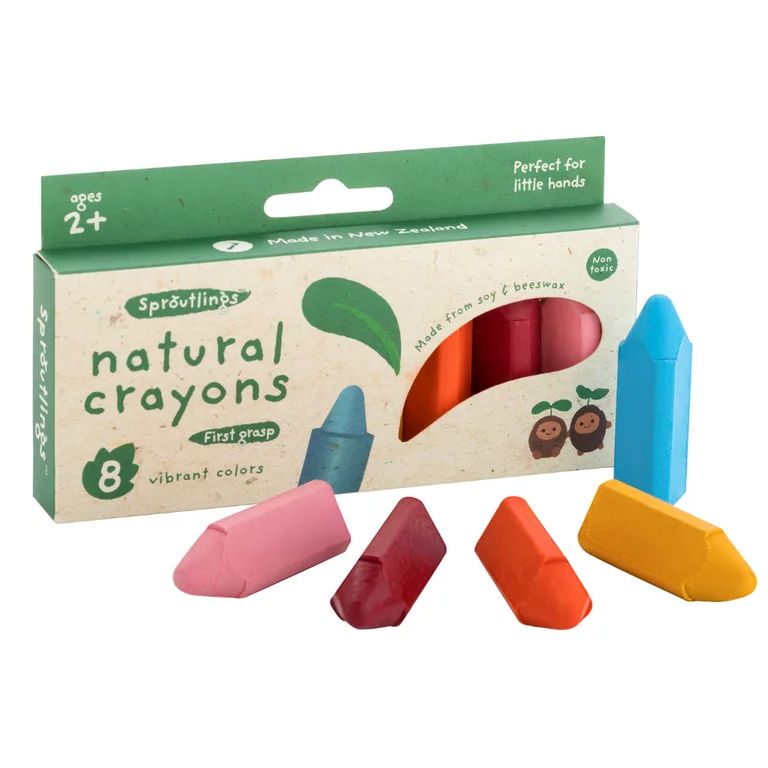 Sproutlings First Grasp Natural Soy & Beeswax Crayons, 8 Piece Count | Walmart (US)