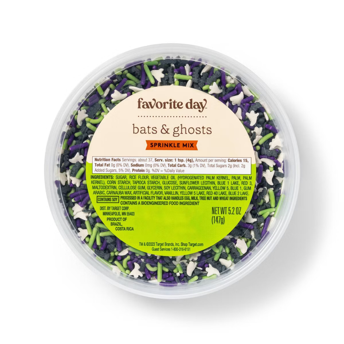 Bats & Ghosts Sprinkle Tub - 5.2oz - Halloween - Favorite Day™ | Target