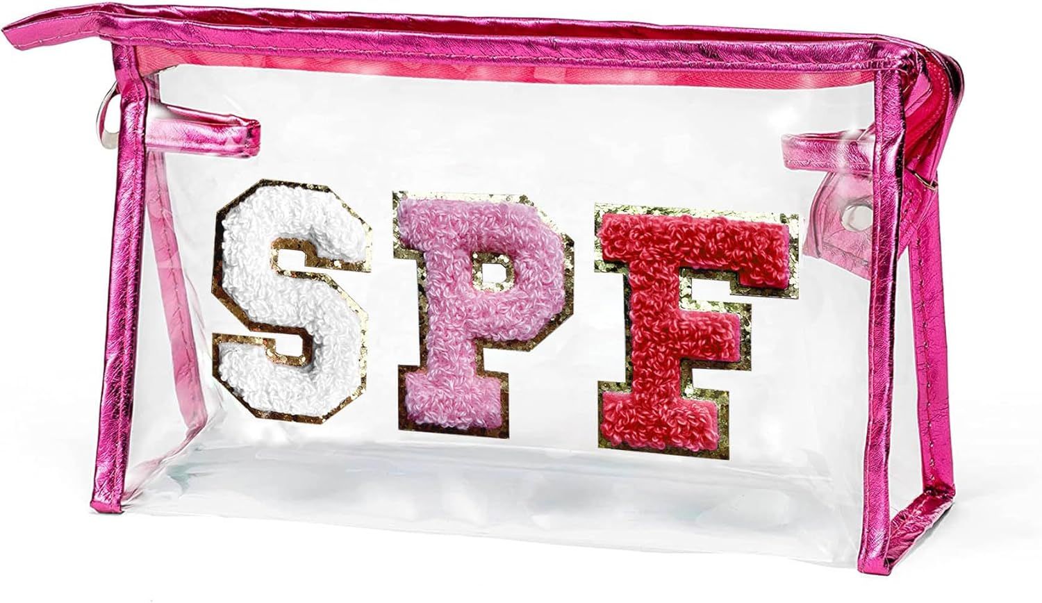 Clear Makeup Bag Preppy Sunscreen Zipper Pouch Transparent Beach Pool Travel Things Summer Stuff ... | Amazon (US)