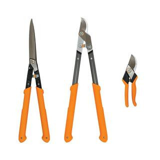 3-Piece Pro Garden Tool Set with Lopper, Hedge Shears and Pruning Shears | The Home Depot