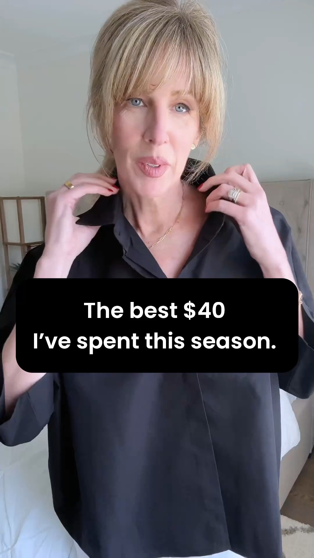 I loved this shirt in white so much that I had to go back and buy it in black.  

The structure alone feels like a $300 version.  A collar that stays popped.  Cuffs that stay put.   Movement.  

A classic, timeless piece for your wardrobe.   

My shoe is the Fendi Vitello Stampa in black crocodile, which has long sold out.  I tagged their most recent style that is similar plus a few more options.  

#LTKootd #LTKSeasonal #LTKOver40