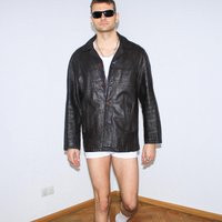 Vintage Leather Jackets - Vintage 90S Classic Leather Jacket in Dark Brown | Etsy (US)