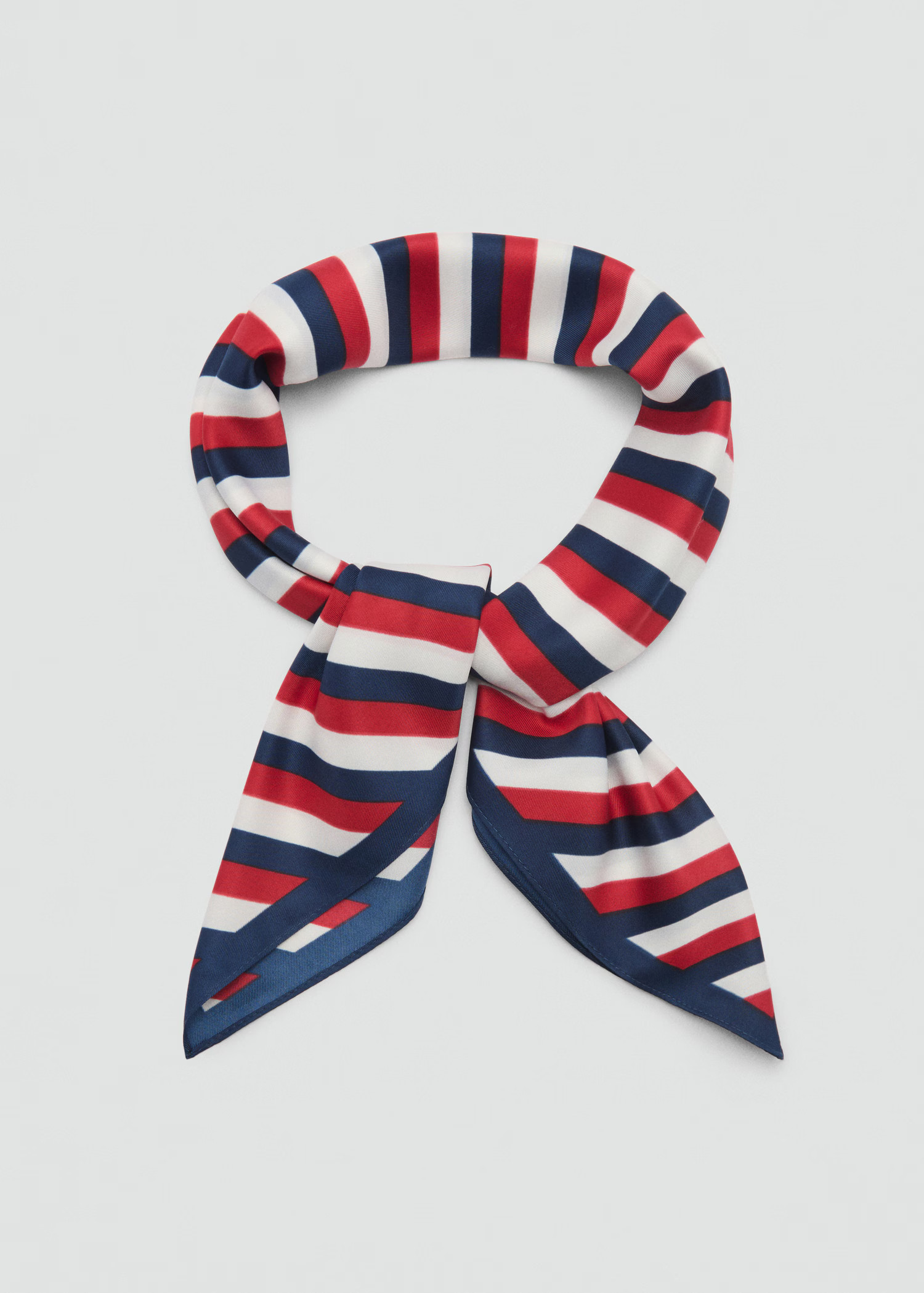 Multi-coloured striped scarf - Women | MANGO United Kingdom | MANGO (UK)