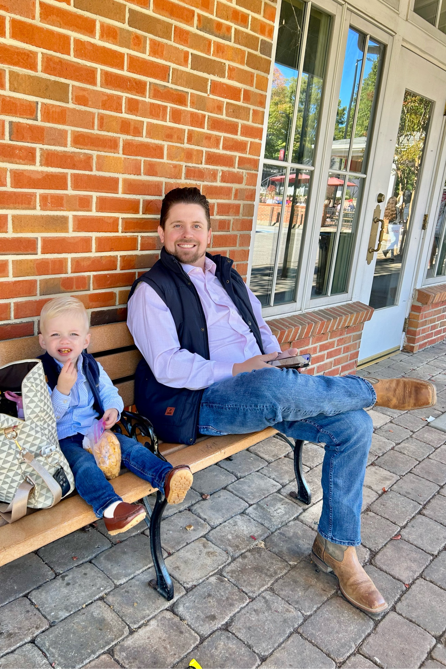 Father son outfits matching 
Fall toddler outfits 
Vest boots 

#LTKfamily #LTKmens #LTKSeasonal