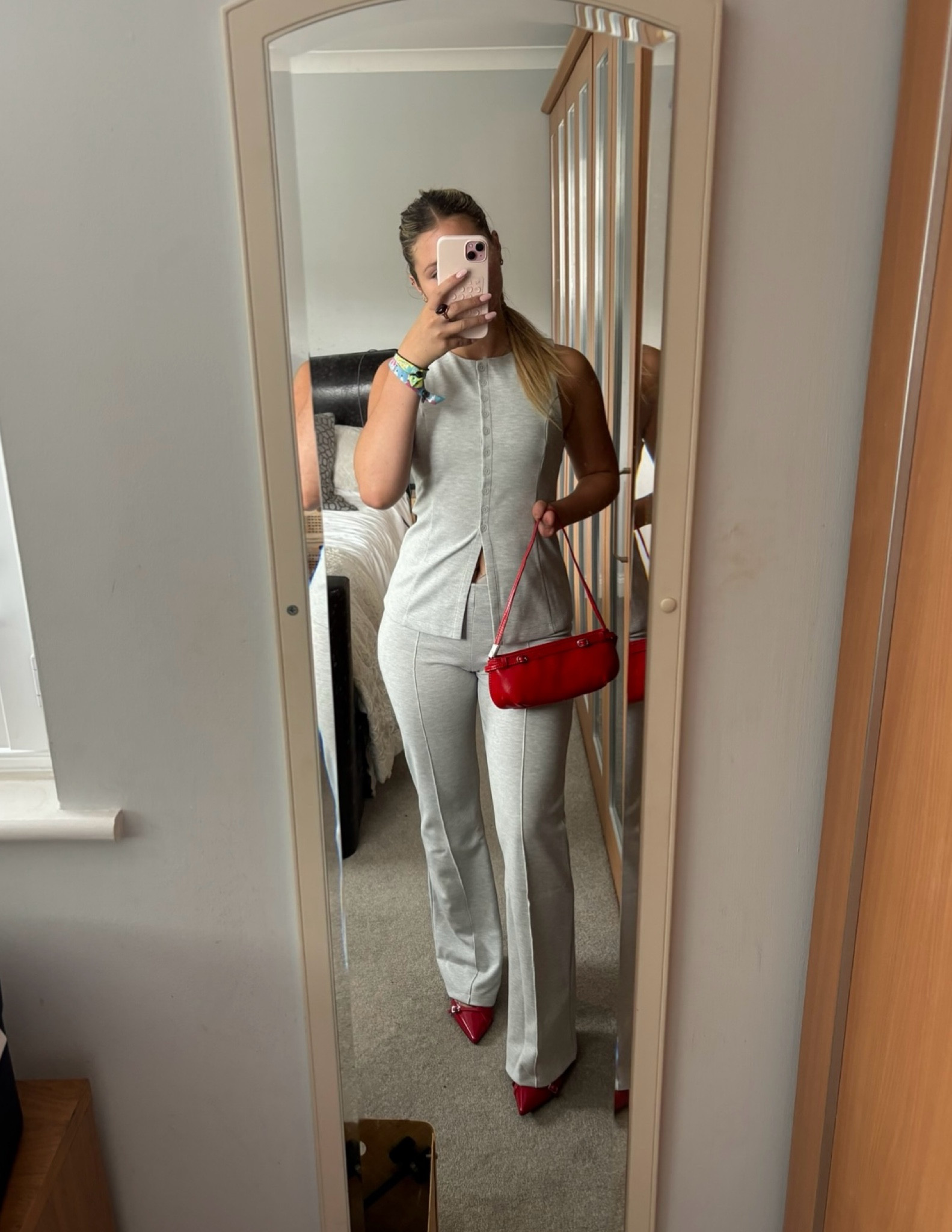 Red bag// Grey co-ord//

#LTKshoes #LTKstyletip #LTKmodest
