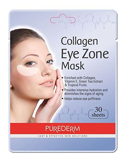 Deluxe Collagen Eye Mask Collagen Pads For Women By Purederm 2 Pack Of 30 Sheets/Natural Eye Patc... | Amazon (US)
