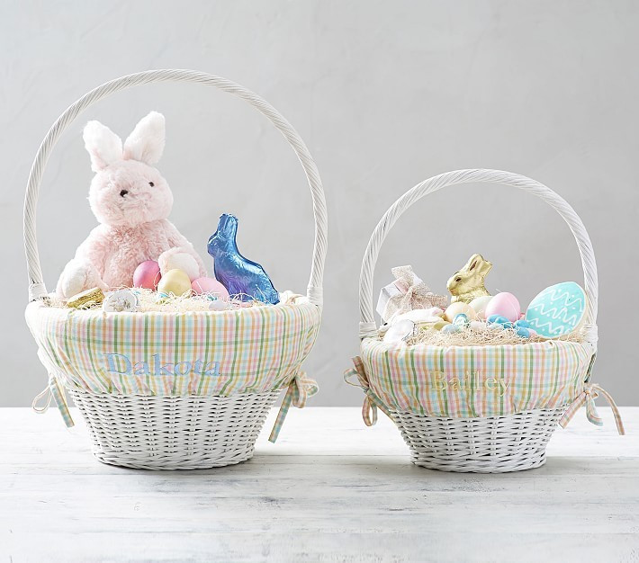 Multi Gingham Easter Basket Liners | Pottery Barn Kids