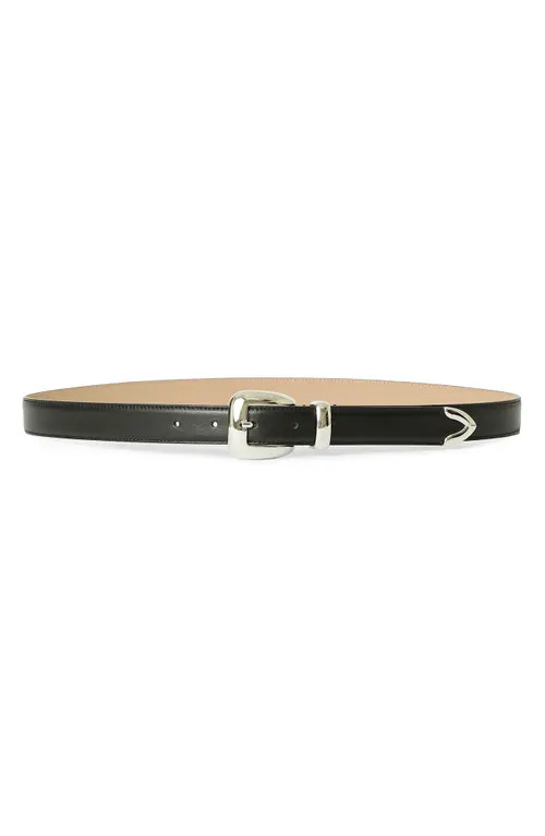 B-Low the Belt Duke Leather Belt in Black Silver at Nordstrom, Size Small | Nordstrom