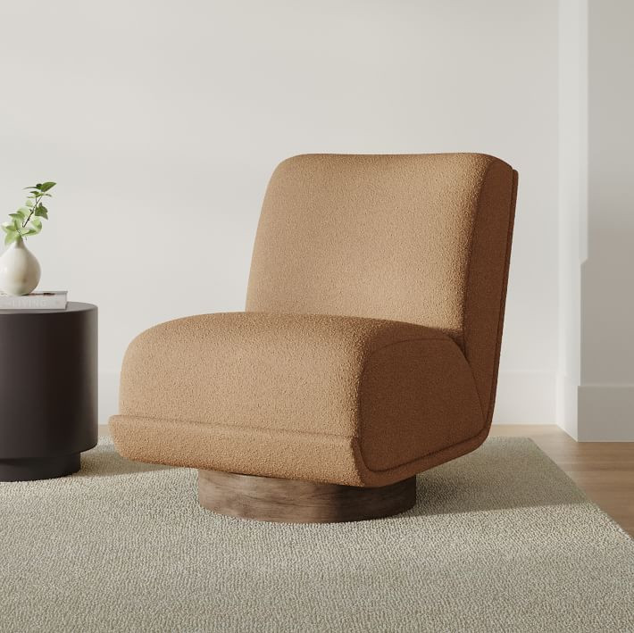 Bushwick Upholstered Swivel Chair | West Elm (US)