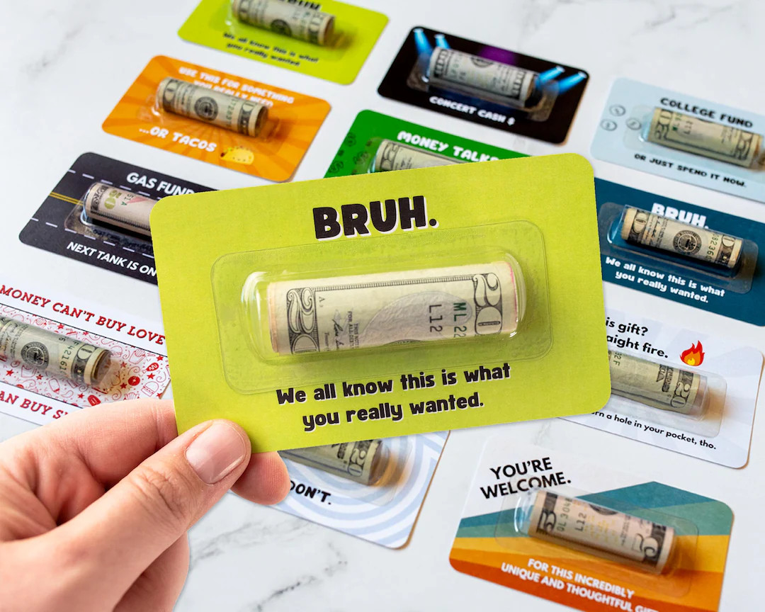 Funny Cash Gift for Teen Boy - Bruh Money Card - Money Holder Gift for Teens - give cash as a gif... | Etsy (US)